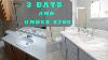 500mm Floor Standing Vanity Sink Unit Indigo Grey Gloss 2 Drawer Mid-edge Basin