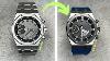 Casioak G-shock Ga2100-gb1a Mod With Full Diamond Gold Stainless Steel Strap