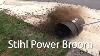 52cc 2 Stroke Gas Power Broom Hand Held Walk Behind Sweeper Driveway Cleaning